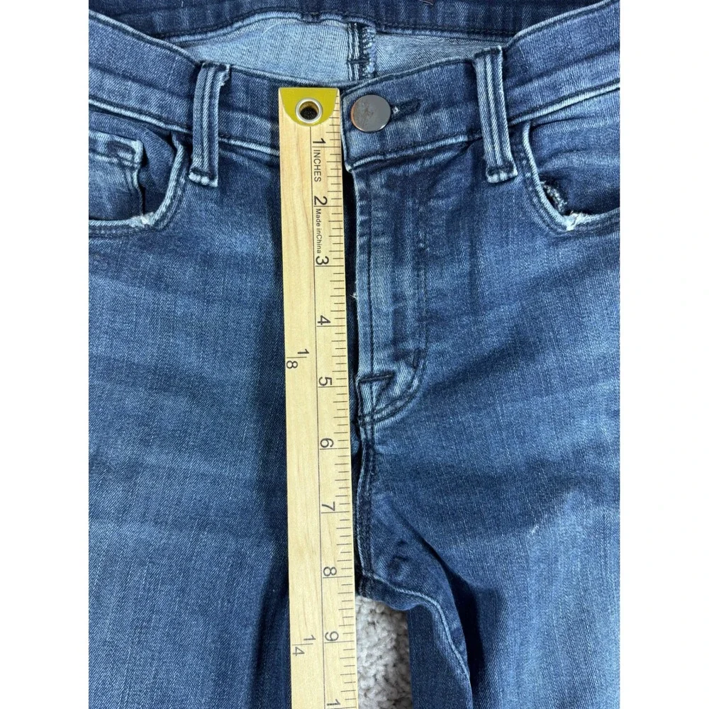 J Brand Womens Skinny Leg Blue Denim Jeans Distressed Knee Rips‎ Size 25/26
